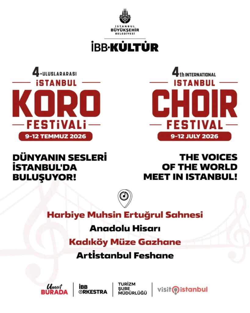 Uluslararası İstanbul Koro Festivali'nden bir sahne görüntüsü