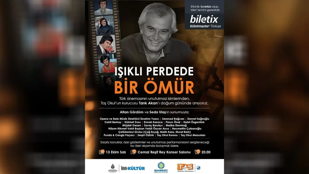 CRR’de Tarık Akan Anması: Işıklı Perdede Bir Ömür CRR'de Tarık Akan anması